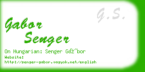 gabor senger business card